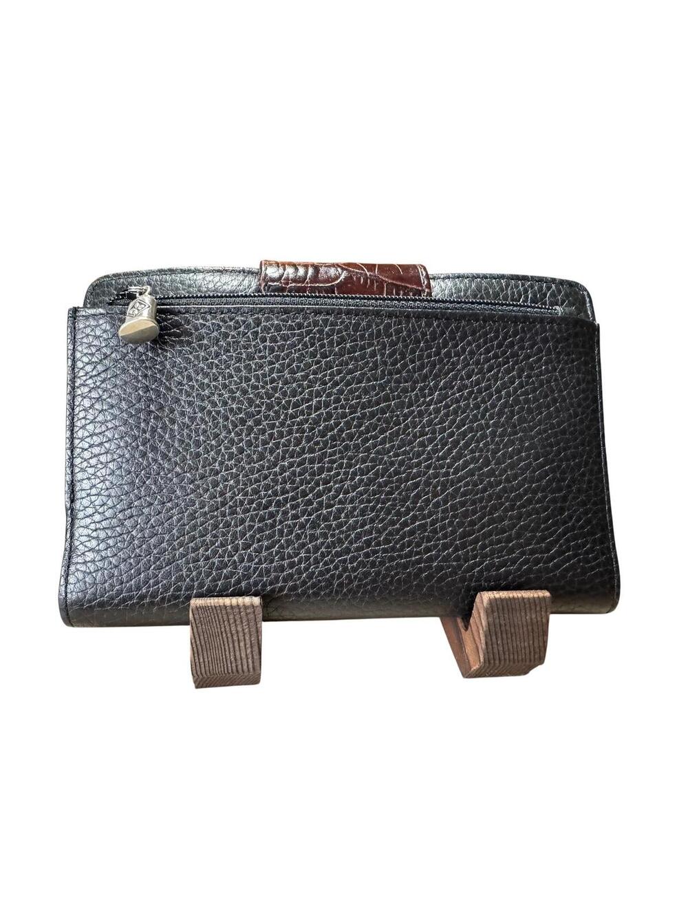 Brighton Two-Tone Leather Wallet with Crocodile Embossed - Picture 3 of 6